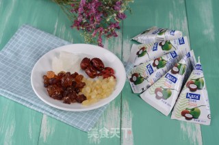 椰汁桃胶皂角米的做法步骤：1