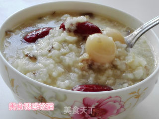 红枣桂圆鸡肉粥的做法步骤：7