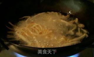 星级菜轻松做菌菇香拌荷兰豆的做法步骤：3