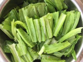 夜宵霸主蒜茸油麦菜的做法步骤：2