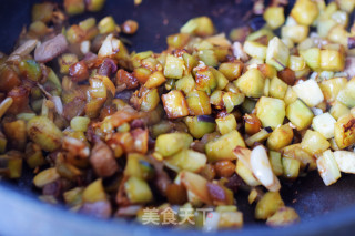 茄子墨鱼豆打卤面的做法步骤：8