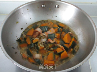 雪菜南瓜的做法步骤：9