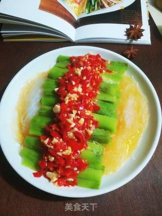 剁椒粉丝蒸丝瓜的做法步骤：8