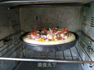 蔬菜鲜虾披萨的做法步骤：21