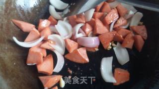 炒火腿的做法步骤：3