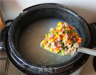 杂蔬肉丁粥的做法步骤：8
