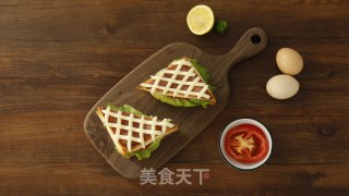 西屋特约之芝士火腿鸡蛋三明治的做法步骤：10