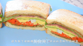 牛油果鸡蛋火腿三明治的做法步骤：13