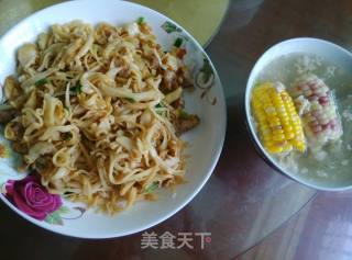 肉片炒河粉的做法步骤：10