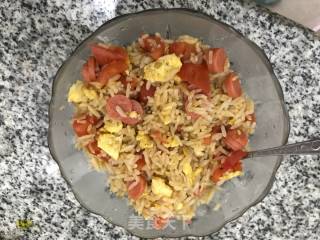 西红柿鸡蛋炒饭的做法步骤：7