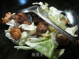 圆白菜炒鸡块的做法步骤：5