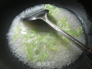 虾肉圆白菜泡饭的做法步骤：5