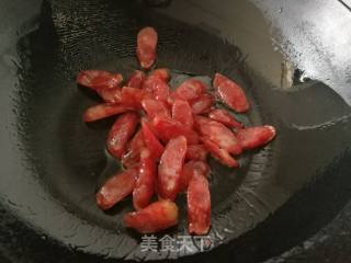 腊味小炒秋葵的做法步骤：3