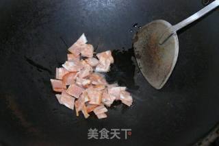 培根榨菜焗馒头的做法步骤：2