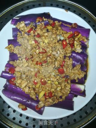 肉末蒸茄子的做法步骤：7