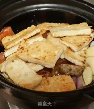 三文鱼豆腐煲的做法步骤：6