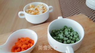 蚝油玉米豌豆粒的做法步骤：1