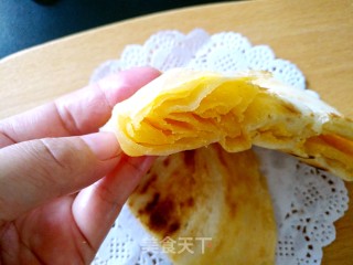 咸蛋黄千层饼的做法步骤：19