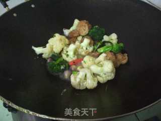 双花炒面根的做法步骤：4