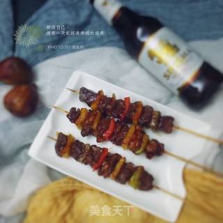 多彩牛肉串的做法步骤：11