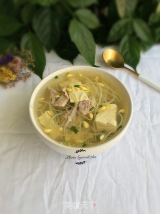黄豆芽肉片汤的做法步骤：11