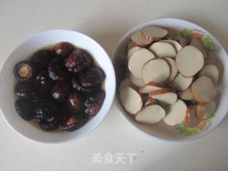 香菇烧素鸡的做法步骤：1