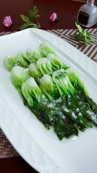 蒜蓉扒油菜的做法步骤：5