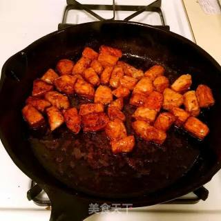 香蒜孜然猪肉粒的做法步骤：4