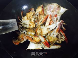 家烧梭子蟹的做法步骤：11