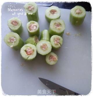 浇蛋黄瓜肉的做法步骤：2