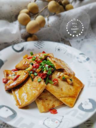 香煎豆腐块的做法步骤：9