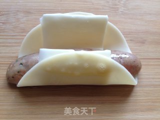 饺皮芝士烤肠的做法步骤：9