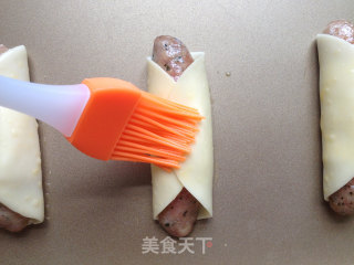 饺皮芝士烤肠的做法步骤：11