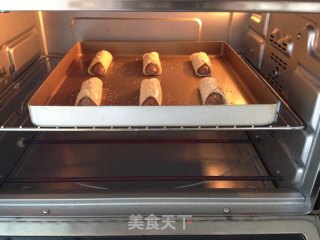 饺皮芝士烤肠的做法步骤：13