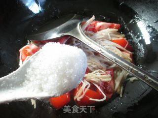 番茄炒金针菇的做法步骤：5