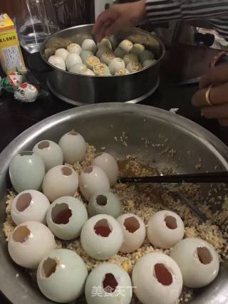 咸鸭蛋糯米饭的做法步骤：3