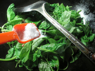 咸肉炒白米苋的做法步骤：6