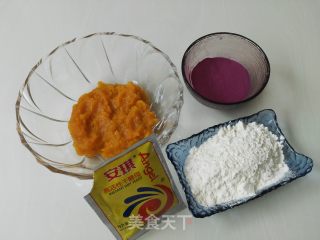 玫瑰花馒头的做法步骤：1
