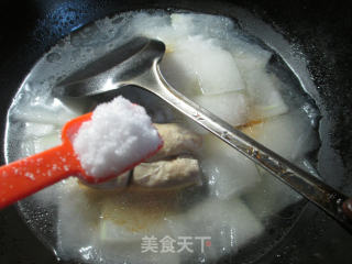 粉丝面结冬瓜汤的做法步骤：5