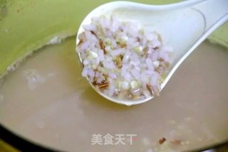 鸡肝青菜粥的做法步骤：2