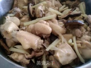 子姜冬菇蒸鸡的做法步骤：5