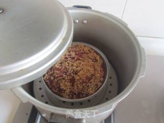 小米蒸牛肉的做法步骤：8