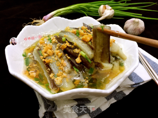 金蒜咸蛋黄油泼茄子的做法步骤：14