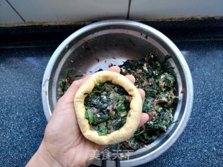 菠菜粗粮馅饼——暑假的奢侈早餐的做法步骤：9