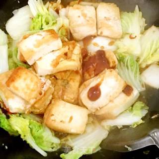 白菜粉丝炖豆腐的做法步骤：7