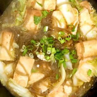 白菜粉丝炖豆腐的做法步骤：10