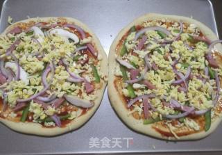 鲜虾火腿披萨的做法步骤：13