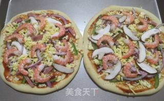 鲜虾火腿披萨的做法步骤：14