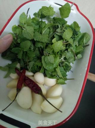 酸辣薄荷酱的做法步骤：1