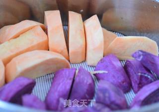 双薯肉饼的做法步骤：1